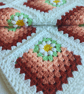 Crochet Daisy Baby Blanket – Peach Granny Squares - Ready to Ship  - Image 9