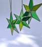 Patchwork Green Stained Glass Star decoration - each unique - Image 6