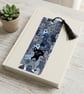 Cat Among the Pigeons Bookmark with Tassel, Black Cat and Pigeon Design