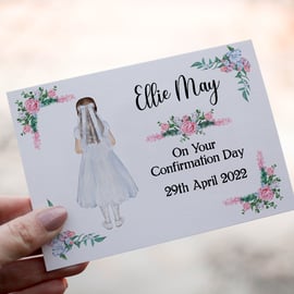 On Your Confirmation Day Card, Confirmation Card For Girl, Congratulations 