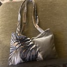 Small Grey Velvet Handbag