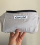 Lined Inner Tube Bag - Dark Pink Zip & Off-White Bicycle Lining - Image 6