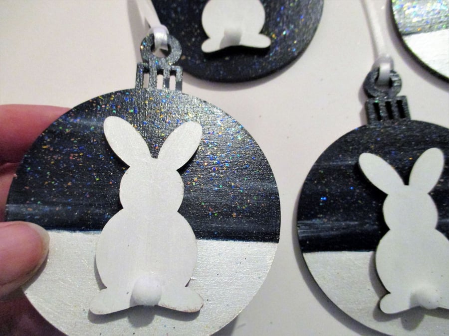 Bunny Rabbit Hanging Decoration Christmas Tree Bauble  