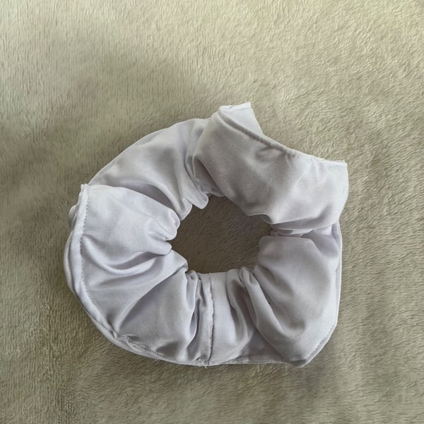 Cotton Scrunchie hair accessory in White.