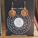 Virgo Copper Zodiac Earrings 