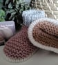Baby Girl's Hand Knitted Booties 0-3 months size  - Image 3