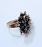 Black Crystal Bead Ring - UK Free Post - Image 3