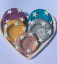 Glitter glow in the dark worry stone