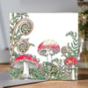 Toadstool greeting card 