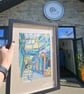 Castle Arcade original oil pastel drawing - Image 3