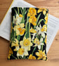 Daffodil Print Quilted Fabric Book Sleeve - Paperback Size 