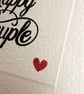 Handmade Wedding Card for the happy couple on embossed card  - Image 3