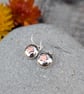 Sterling Silver Pebble Earrings with Copper Stars - JBJ1084