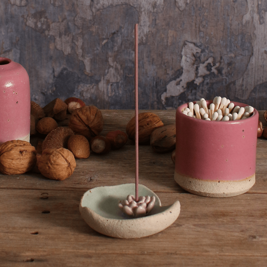 Ceramic Lily Pad Incense Holder