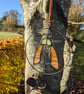 Stained Glass Sycamore Seed Mini Wreath, Autumnal Tiffany Suncatcher - Image 2