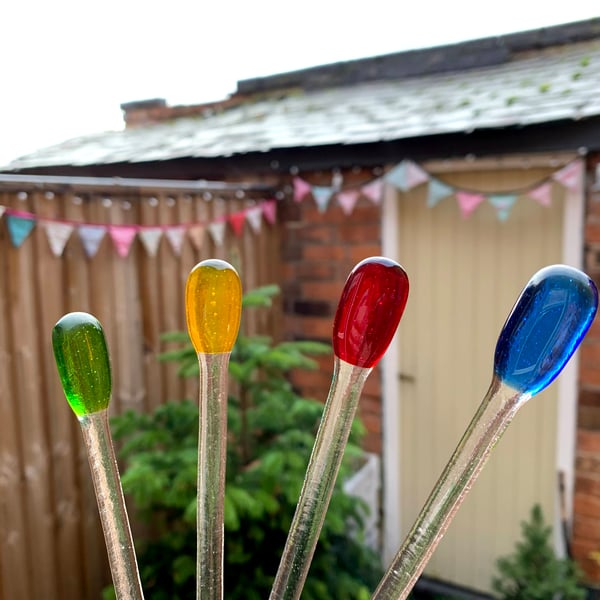 Fused Glass Gin and Cocktail Stirrers - various options available 