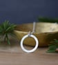 Textured Sterling Silver Necklace - Minimalist Handmade Jewellery - Image 4