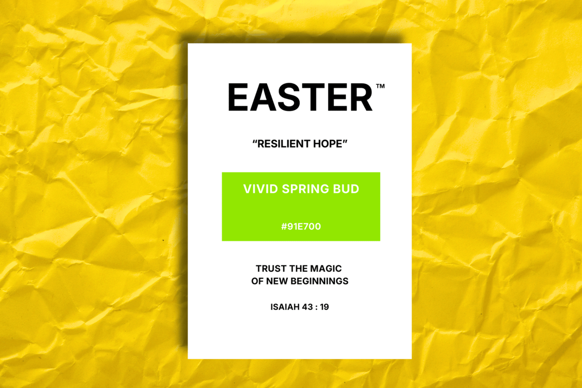 Easter Greeting Card – VIVID SPRING BUD Colour Swatch Series (A6 Blank Inside)