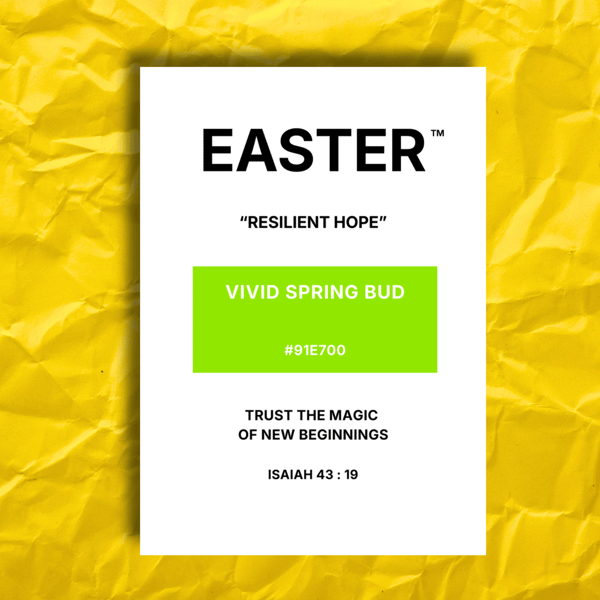 Easter Greeting Card – VIVID SPRING BUD Colour Swatch Series (A6 Blank Inside)