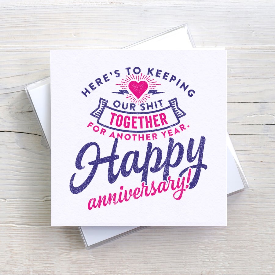 Happy Anniversary Funny Funny Blank Greetings card