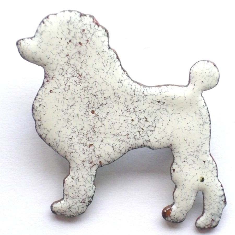 white poodle brooch
