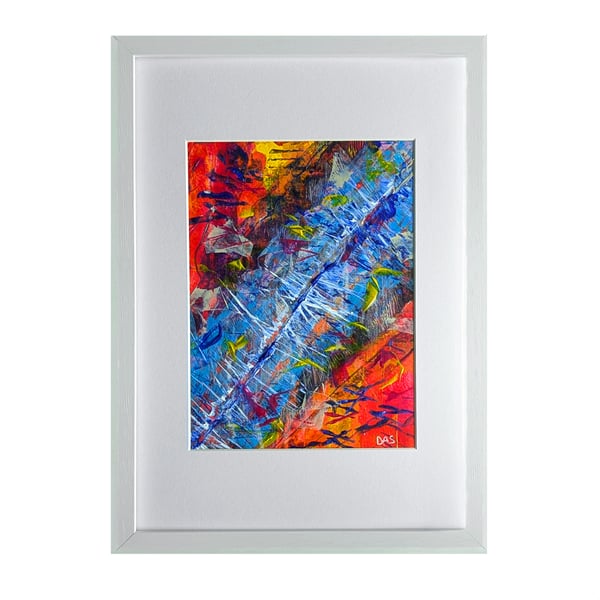 'Musical Landscape' Original A4 Framed Painting