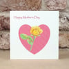 Mother's Day Card Rose Heart  (Ecofriendly)