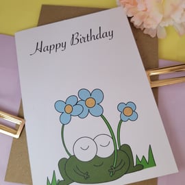 Frog birthday card