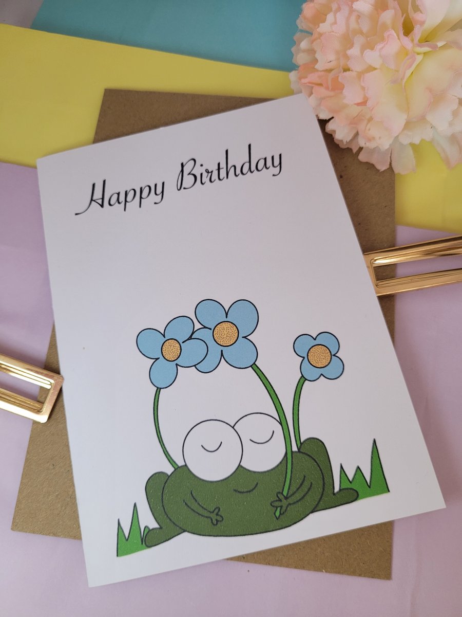 Frog birthday card