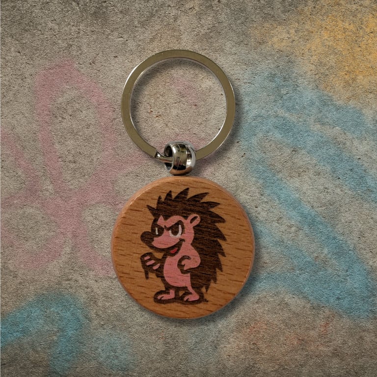 Spiky Hedgehog Keyring: "The Little Rascal Charm"