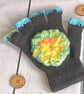 Magic Rainbow Mandela Fingerless Gloves. - Image 5