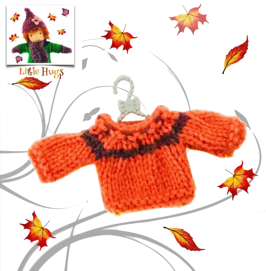 Pumpkin Orange Jumper to fit the Little Hugs Dolls