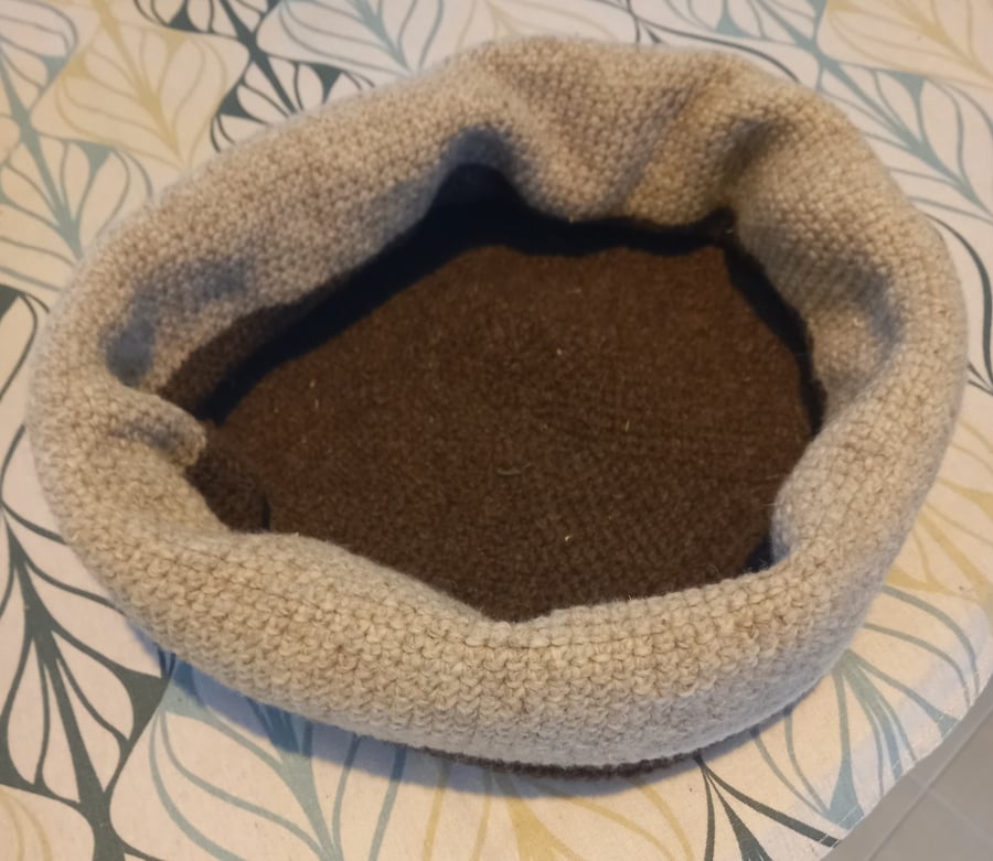 Crochet Merino Basket and Tote Bag