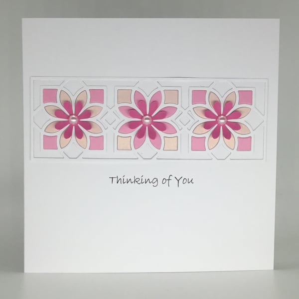 Thinking of You - pink geometric floral
