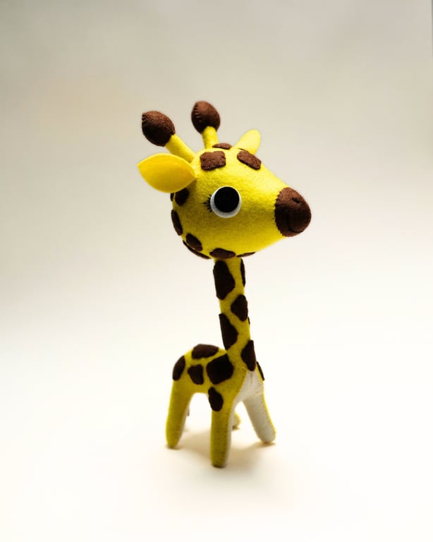 Gentle Giraffe - Wool Felt Sculpture
