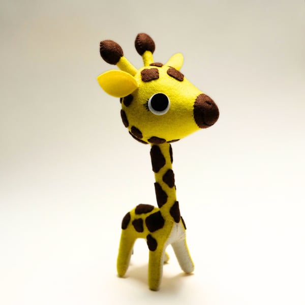 Gentle Giraffe - Wool Felt Sculpture