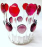 Red Fused Glass Candle Cage - Image 1