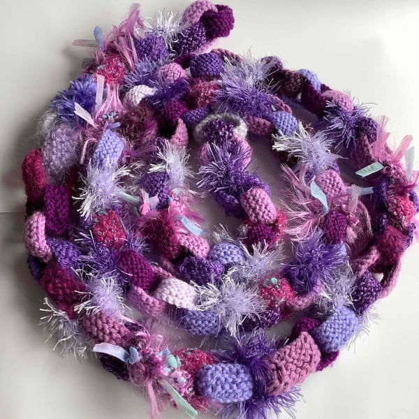 Handmade Purple Knitted chain
