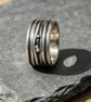 Chunky Silver Stack ring, freeform stack ring, sterling silver stack ring, waves - Image 3
