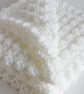 Large White Crochet Baby Blanket, Newborn Baby Blanket, Baby Boy Blanket,  - Image 4