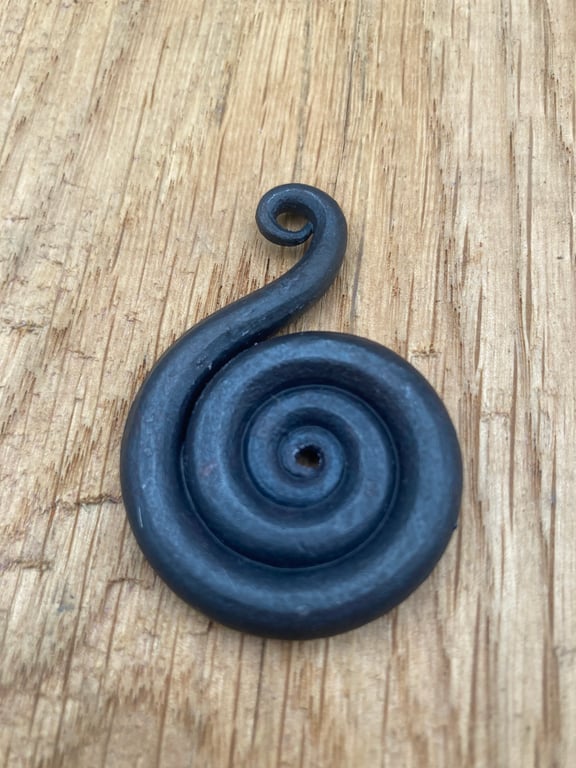Hand forged Spiral Keyring 