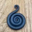Hand forged Spiral Keyring 