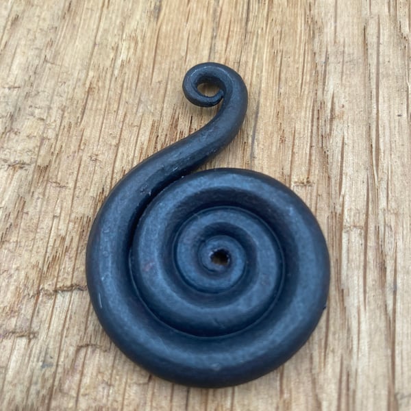 Hand forged Spiral Keyring 
