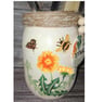 Emma Bridgewater Inspired Hand Painted and Decoupaged Dandelion Storage Jar - Image 2