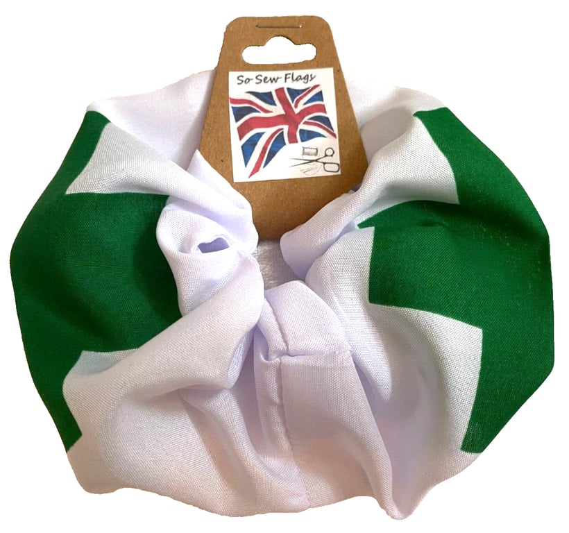 Green Cross First Aid Flag Hair Scrunchie Scrunchies Accessory Band Elastic