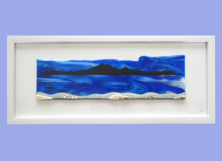 Handmade Fused Glass 'Isle of Arran' Picture
