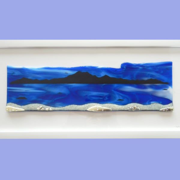 Handmade Fused Glass 'Isle of Arran' Picture