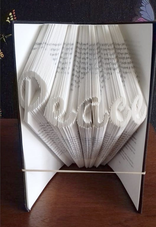 Peace, MMF Book Folding Pattern, - EMAILED PDF PATTERN