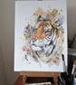 Tiger painting. Original watercolour painting - Image 5