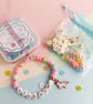 Personalised Unicorn Bracelet Mini Kit in a choice of six pastel colours 